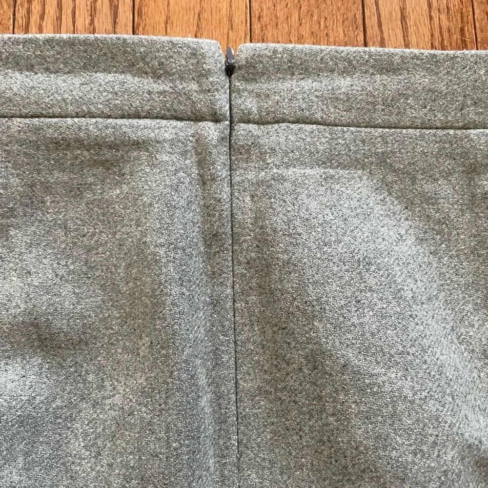 J. Crew Light Gray The Pencil Skirt Wool Women’s Sz 14 - Picture 9 of 9
